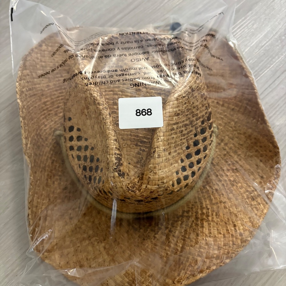 Cov-Ver Your World Straw Cowboy Hat Natural Fiber Western Sun Hat F1009-1 S/M - Picture 16 of 16